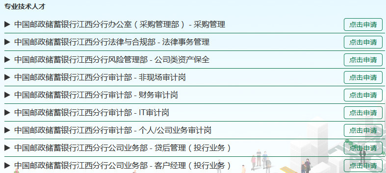 2017年中國(guó)郵政儲(chǔ)蓄銀行江西分行金融職位招聘公告